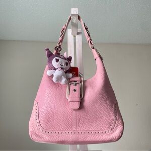 Coach Pink Hampton 5054 Pebbled Leather Shoulder Bag